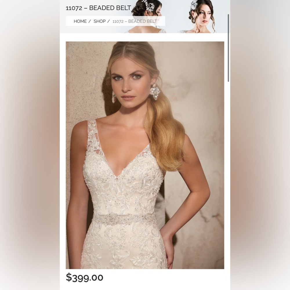 Morilee bridal belt 11072